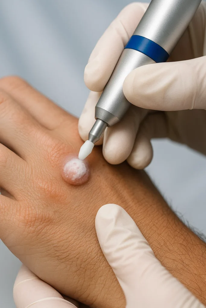 example of wart removal Hampton using cryopen