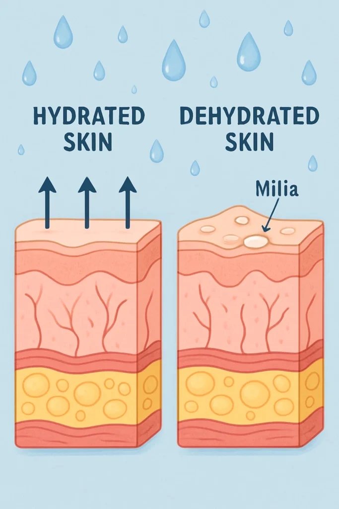 The importance of hydration and milia production Hampton