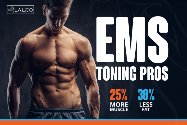 Image of man with sculpted stomach showing the fat loss and muscle gain of LA-EMS Body Sculpting Treatment Hampton